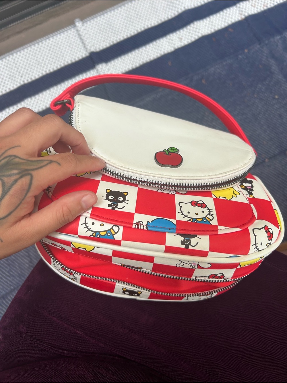 Hello Kitty Red & White Checker Shoulder Bag
